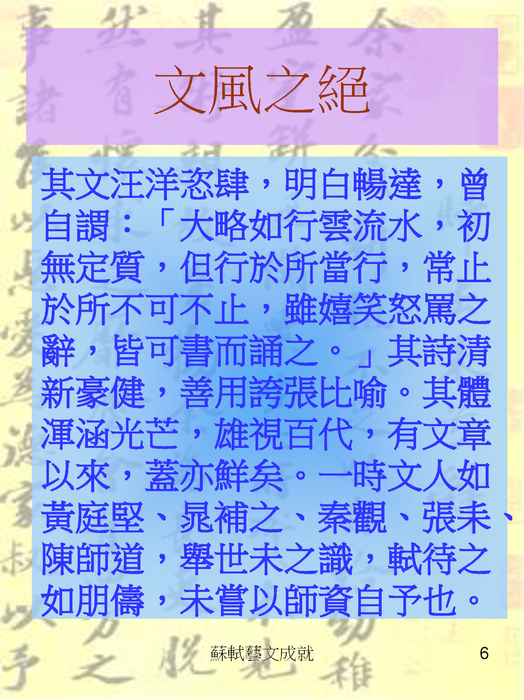 蘇軾藝文成就