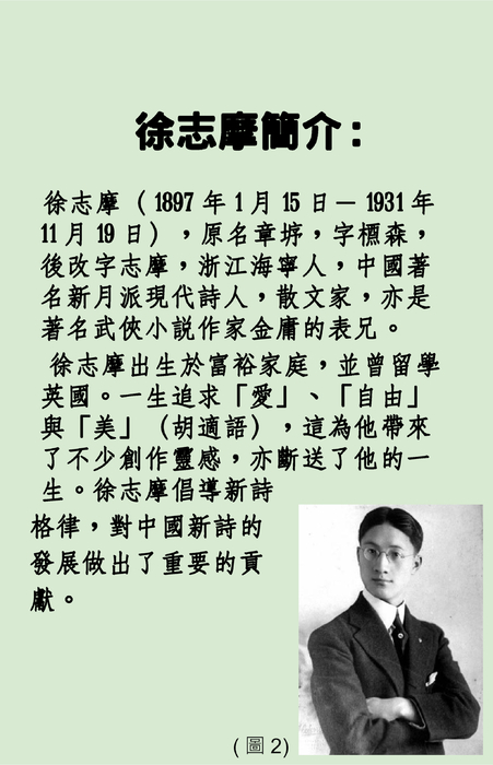 徐志摩介紹