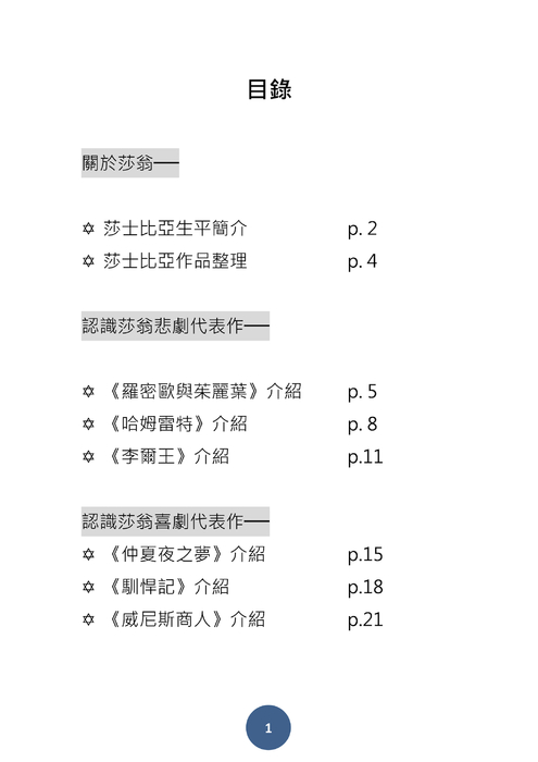 莎士比亞電子書