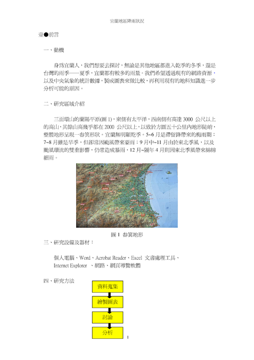 宜蘭地區降雨狀況