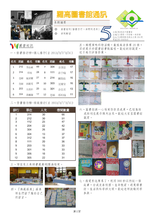 圖書館館訊第5期 圖書館館訊第5期
