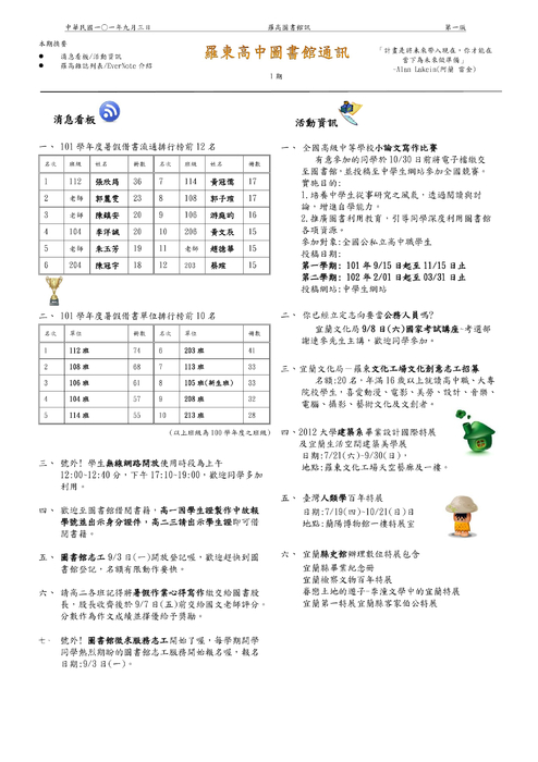 羅高圖訊_第一期_102年09月 羅高圖訊_第一期_102年09月