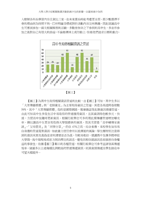 大學入學介紹相關活動對高中生的影響
