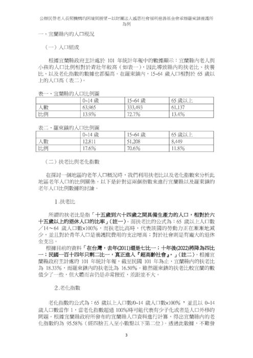 公辦民營老人長照機構的困境與展望