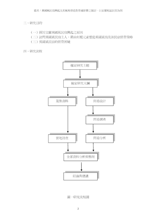 異國風民宿興起及其風格塑造對營運影響之探討