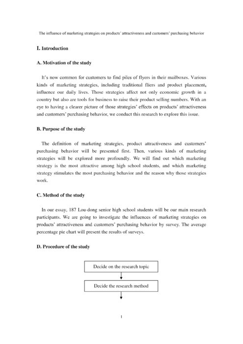 the influence of marketing strategies on products’ attractiveness and customers’ purchasing behavior