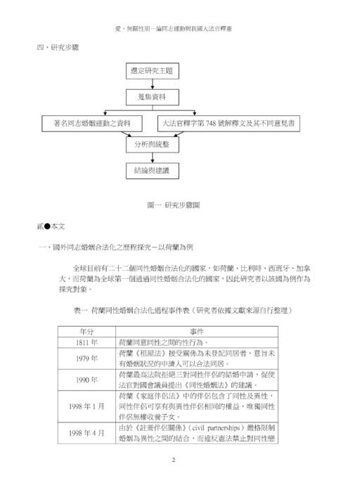 愛，無關性別—論同志運動與我國大法官釋憲