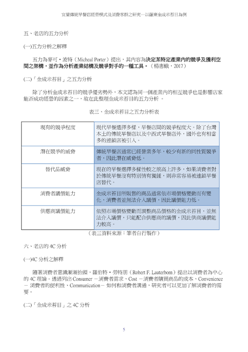 宜蘭傳統早餐店經營模式及消費客群之研究─以羅東金成米苔目為例