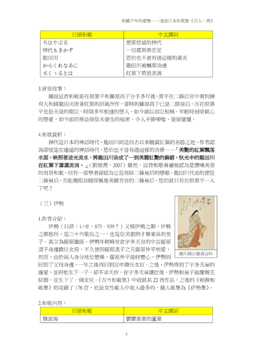 —淺談日本和歌集《百人一首》 —淺談日本和歌集《百人一首》