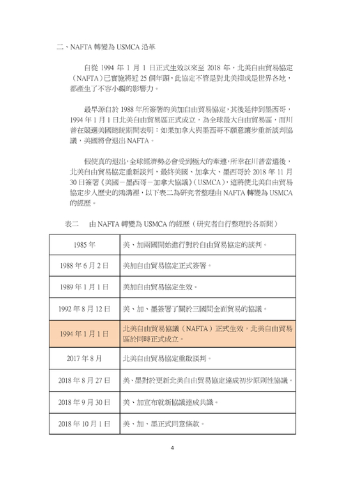 舊瓶裝新酒?--usmca 取代 nafta 區域貿易協定變革之研究 舊瓶裝新酒?--usmca 取代 nafta 區域貿易協定變革之研究