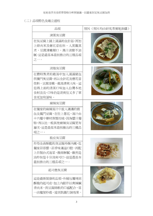 在地巷弄美食經營策略分析與建議─以羅東財記臭豆腐為例