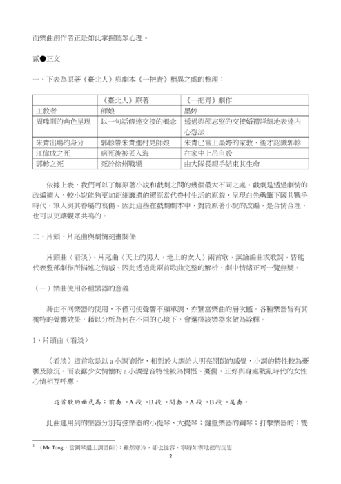 現代流行樂曲與戲劇的結合 現代流行樂曲與戲劇的結合